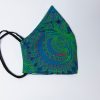 Mondmasker Shwe Shwe Floral turquoise green orange zijaanzicht